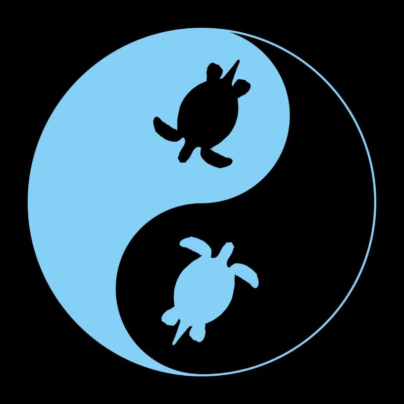 schildkröte, yin yang, turtle