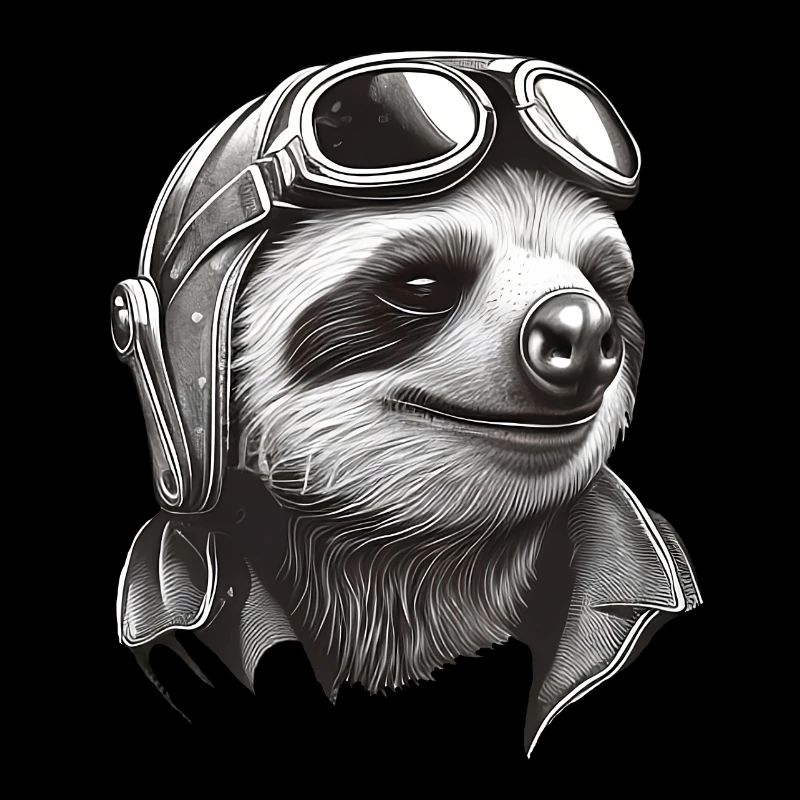 Faultier cool mit Fliegerbrille