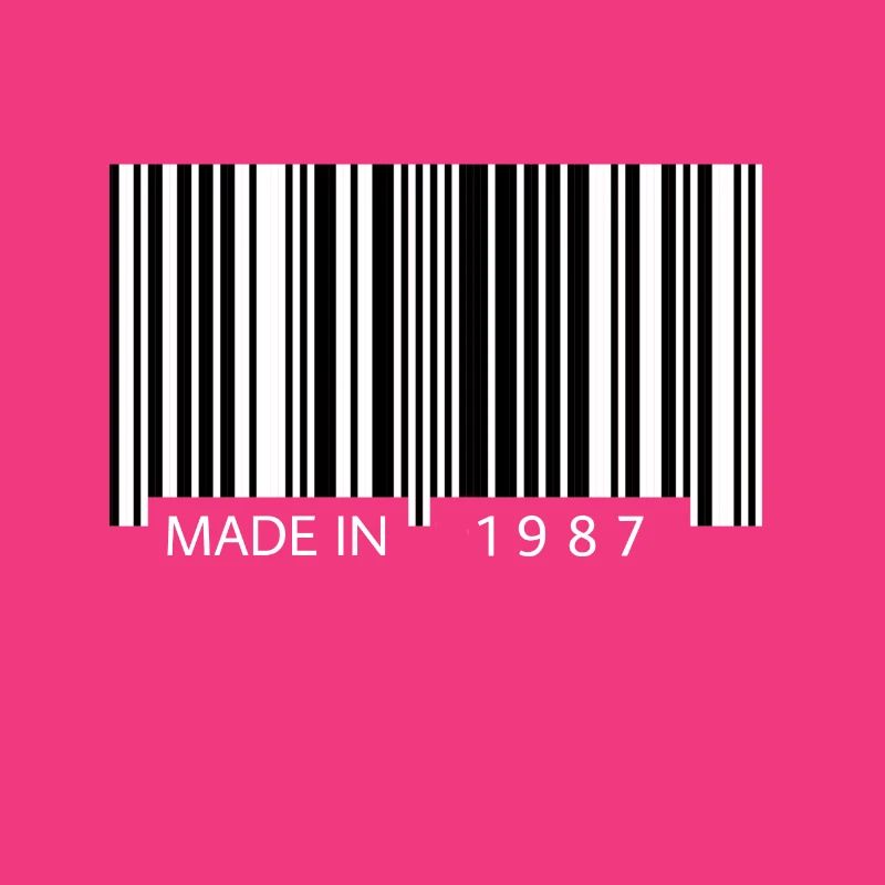 Made in 1987 Barcode Geschenk
