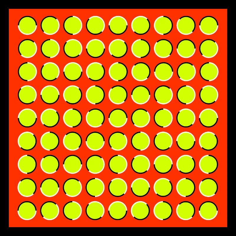 optical illusion - moving circles