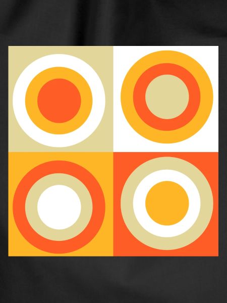 70s Pattern Circles Squiggle