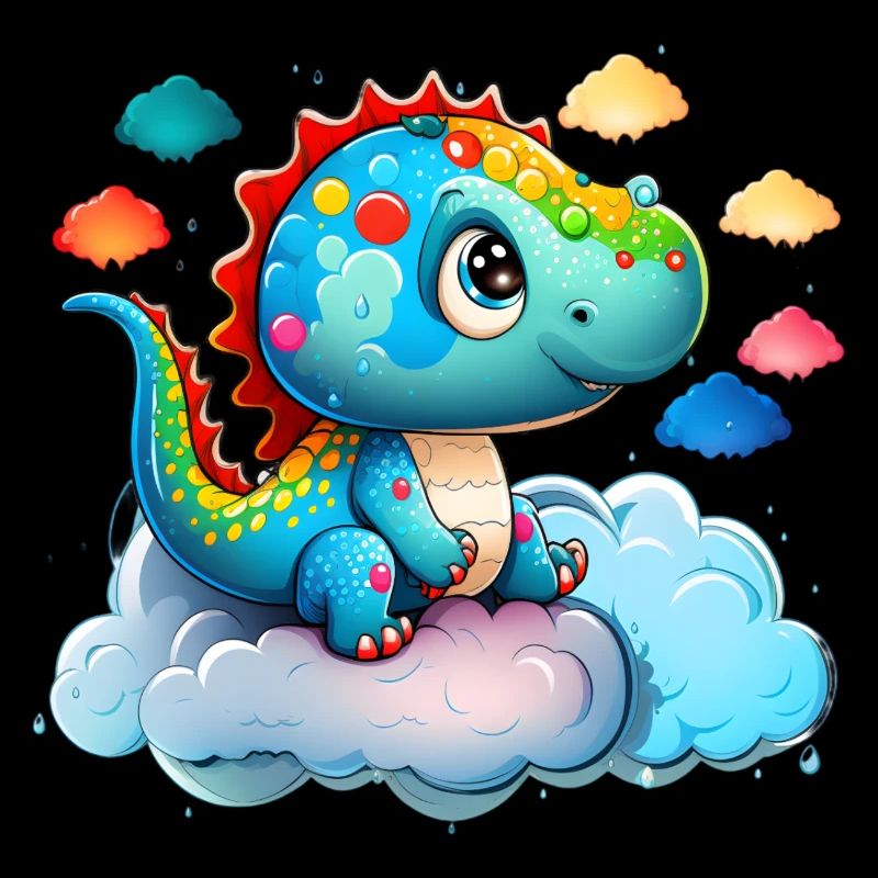 Dinosaur Baby Child Rainbow Gift