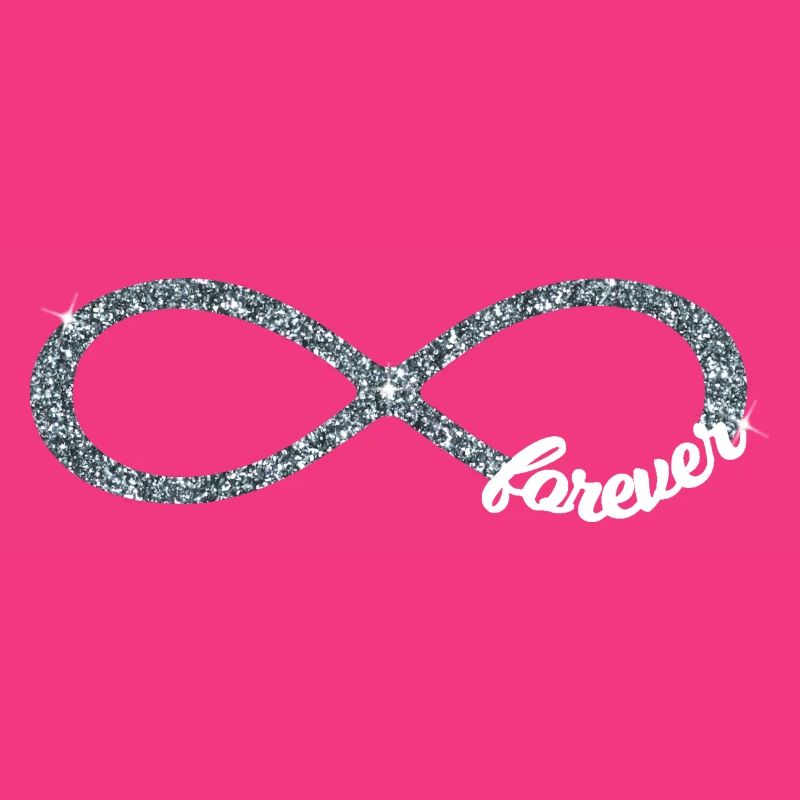 Infinity forever Love Unendlichkeit silber Glitzer