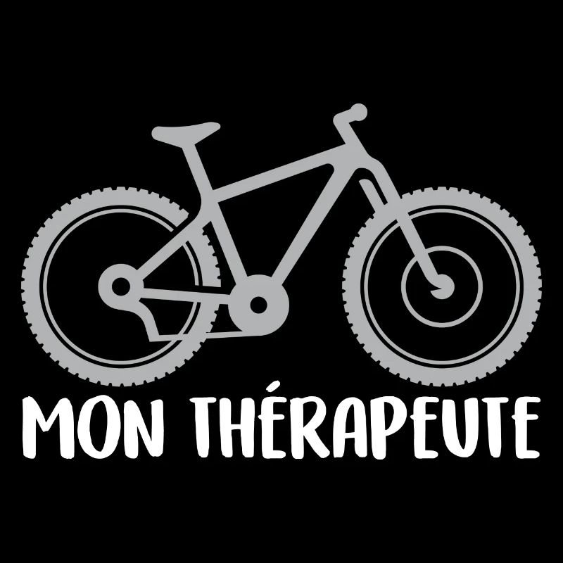 Mon vélo est mon thérapeute. Graphisme cycliste