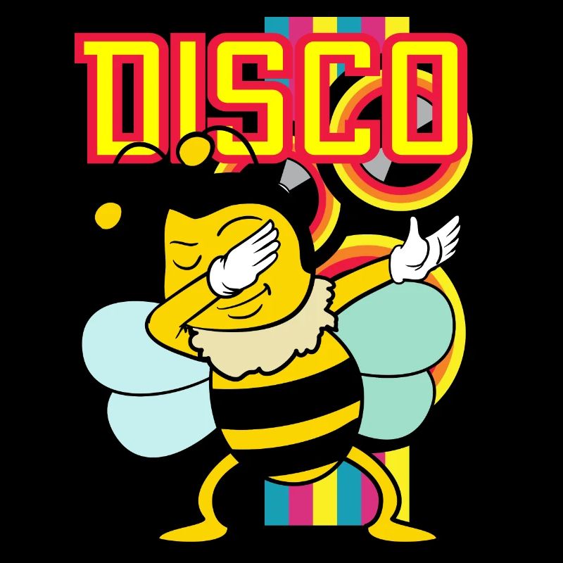 Retro Vintage Dabbing Dab Disco Party Bee Animals