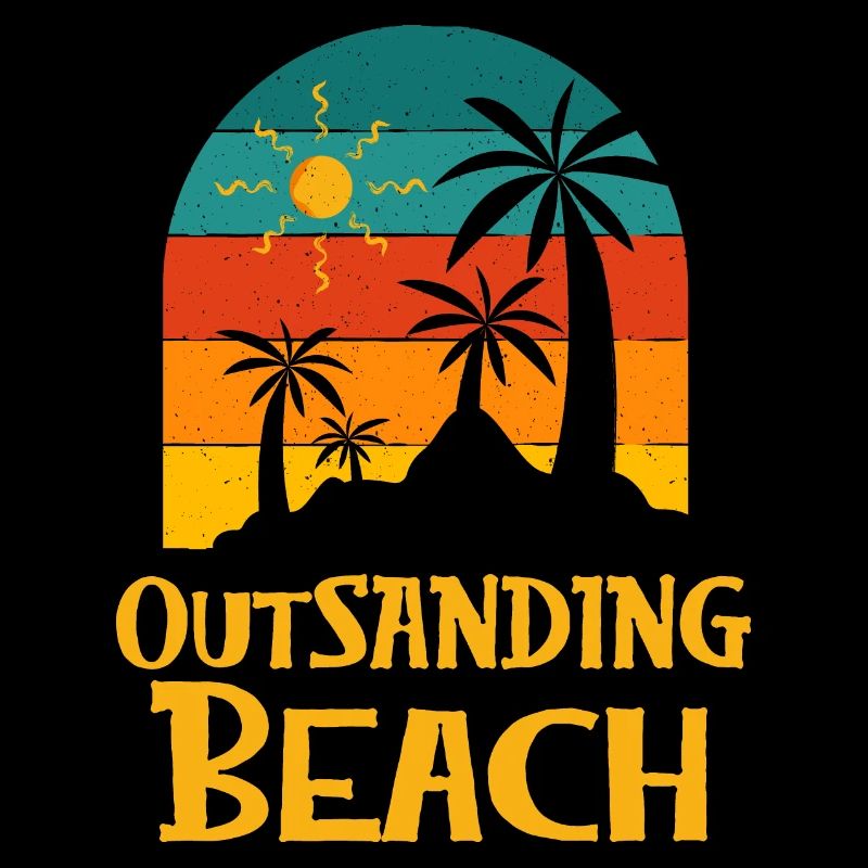 Outsanding Beach Summer Trip Tropical Funny
