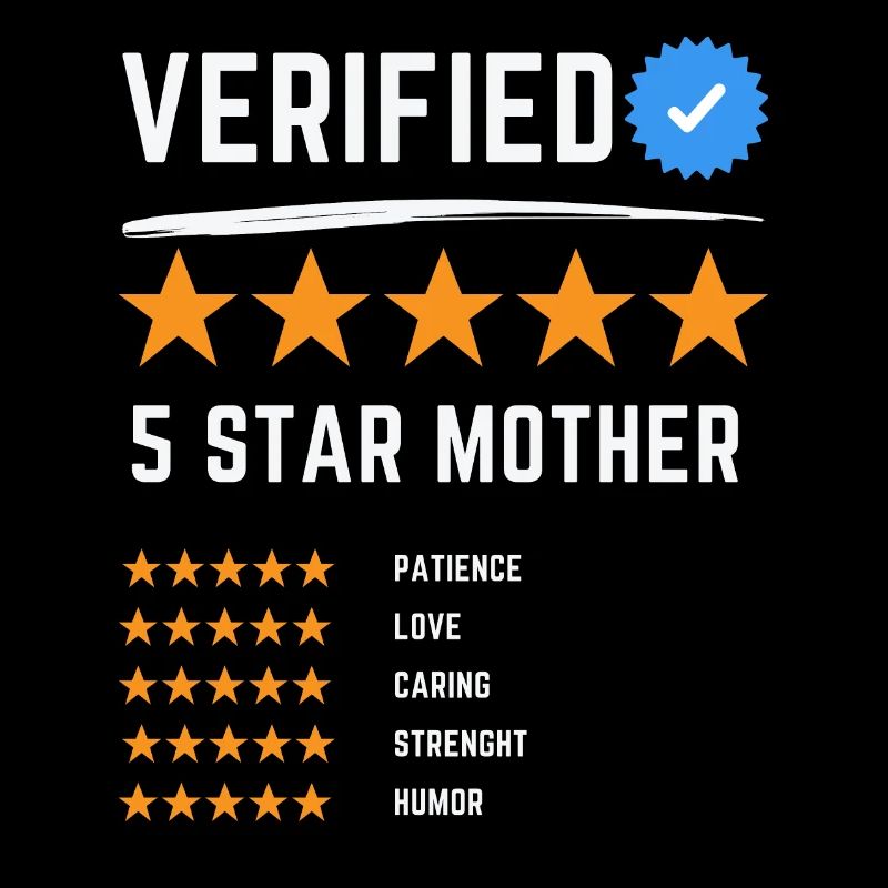 Verifizierte 5-Sterne-Mutter – Design bewerten
