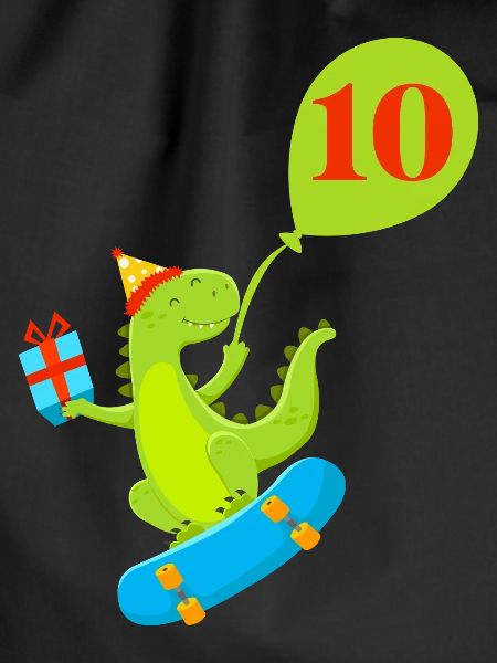 10th Anniversary Cute Dinosaur