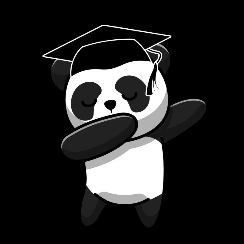 Abschluss Bachelor Master Lustig Geschenk Panda