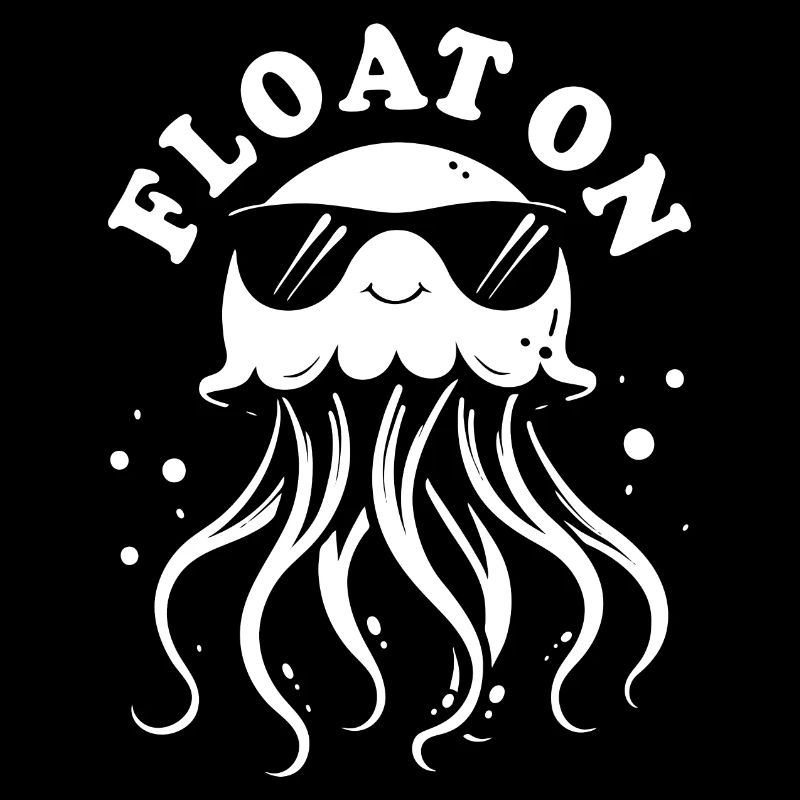 Float on, jellyfish with tentacles, sea creatures