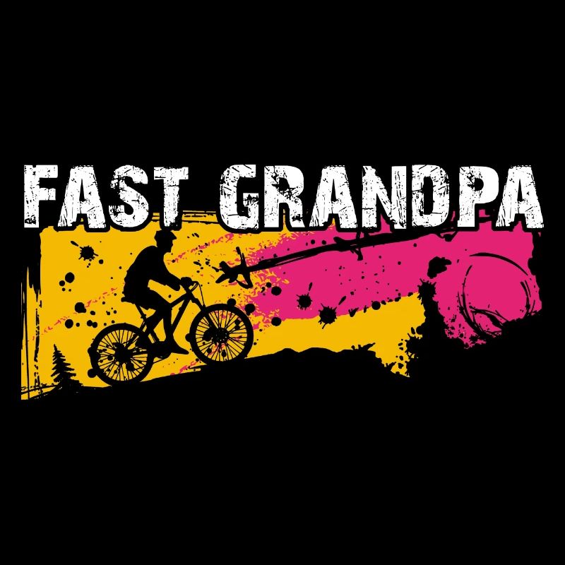 Grand-père rapide sur le vélo