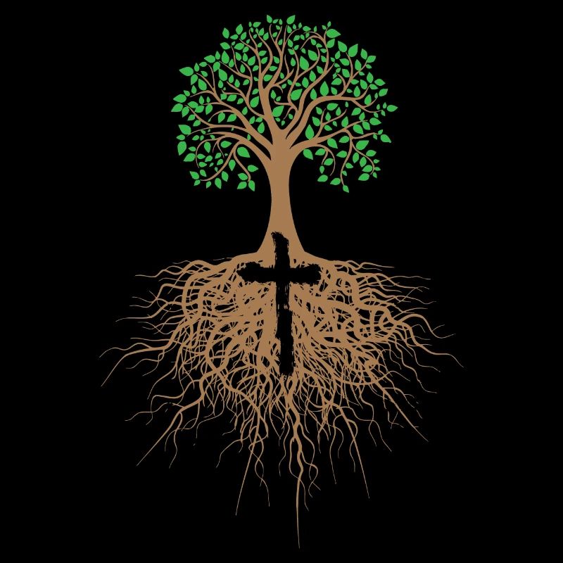 Arbre avec croix religion chrétienne Jésus-Christ