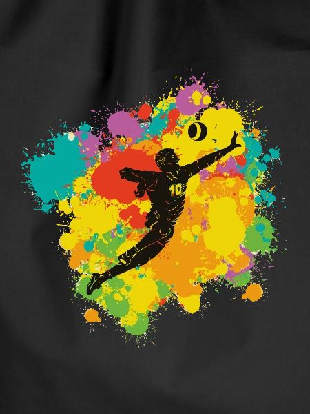 Fistball player with splash