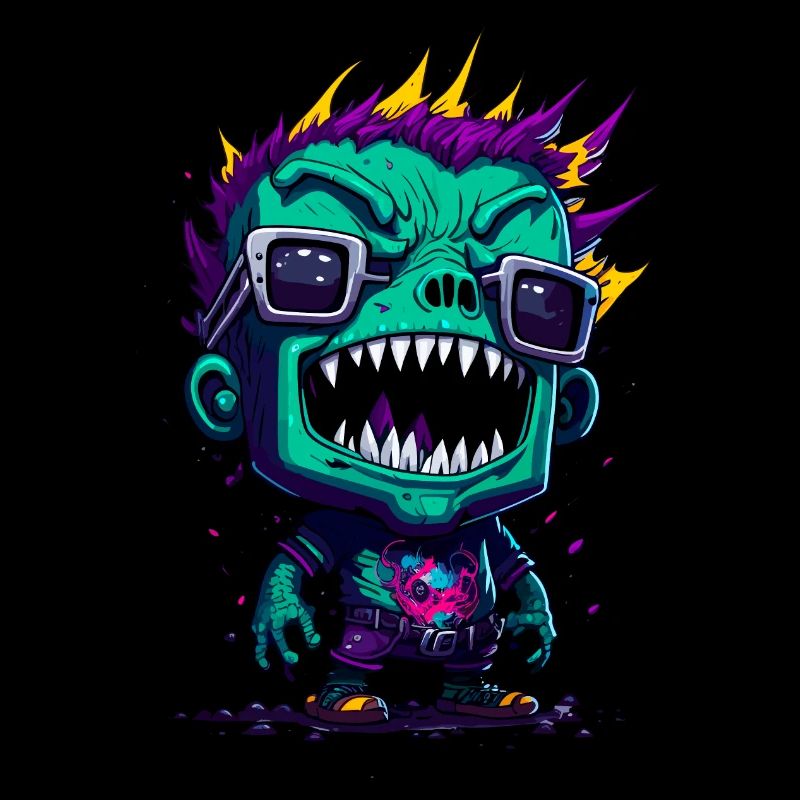 Zombie cool coloré