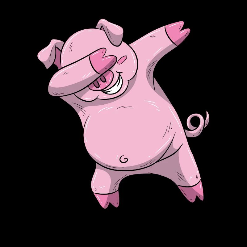 Dabbing pig dab sow shirt kids victory pose