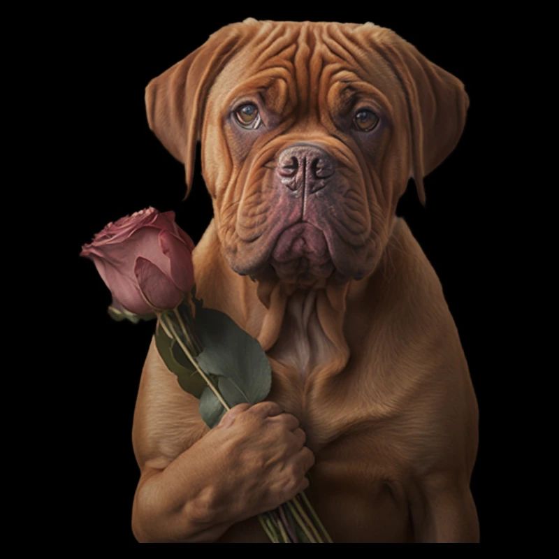 Dogue de Bordeaux Saint-Valentin