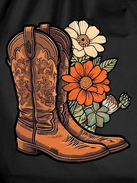 Cowboy Boots Flowers