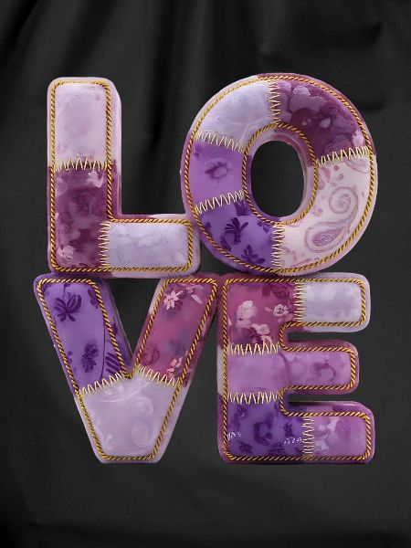 Patchwork Love Quiltlook Lettering