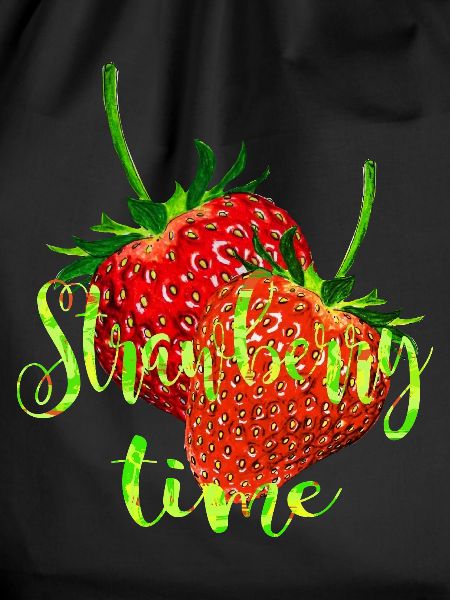Strawberries with lettering