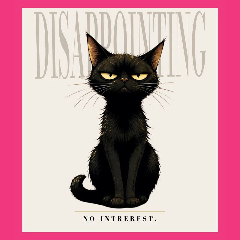 Disappointing. – Sarcastic Black Cat Design