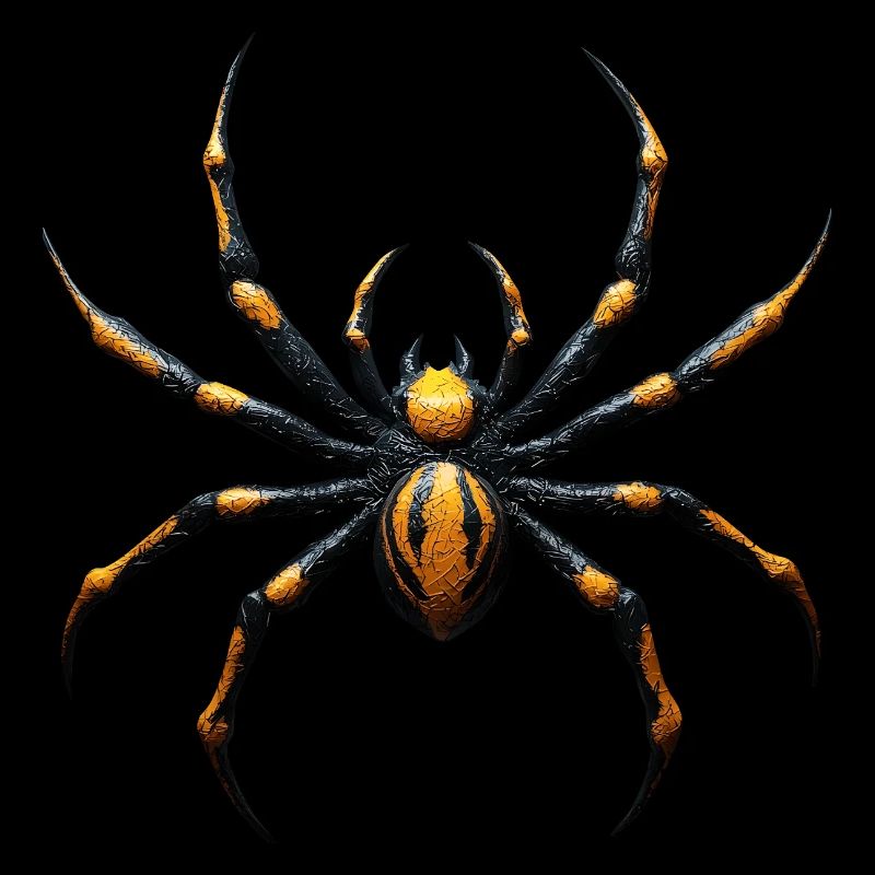 Araignée Poison Jaune Noir