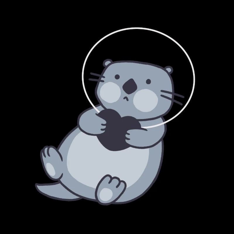 Astronauts Otter in space