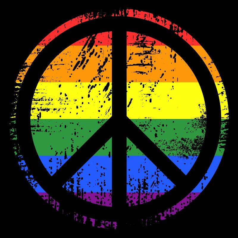 Peacezeichen Regenbogen