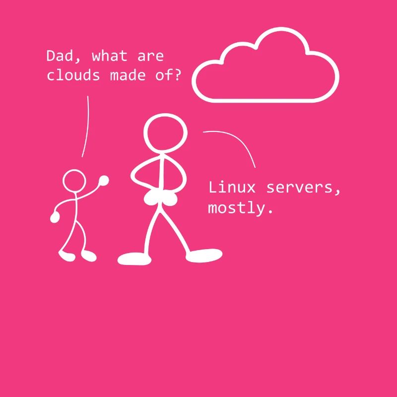 Cloud Witz ITler Programmierer Computerfachmann