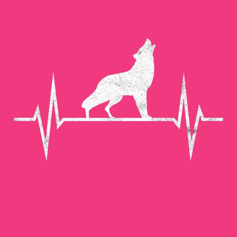 Wolf Wölfe Wolfsrudel Heulend Hunde EKG Geschenk