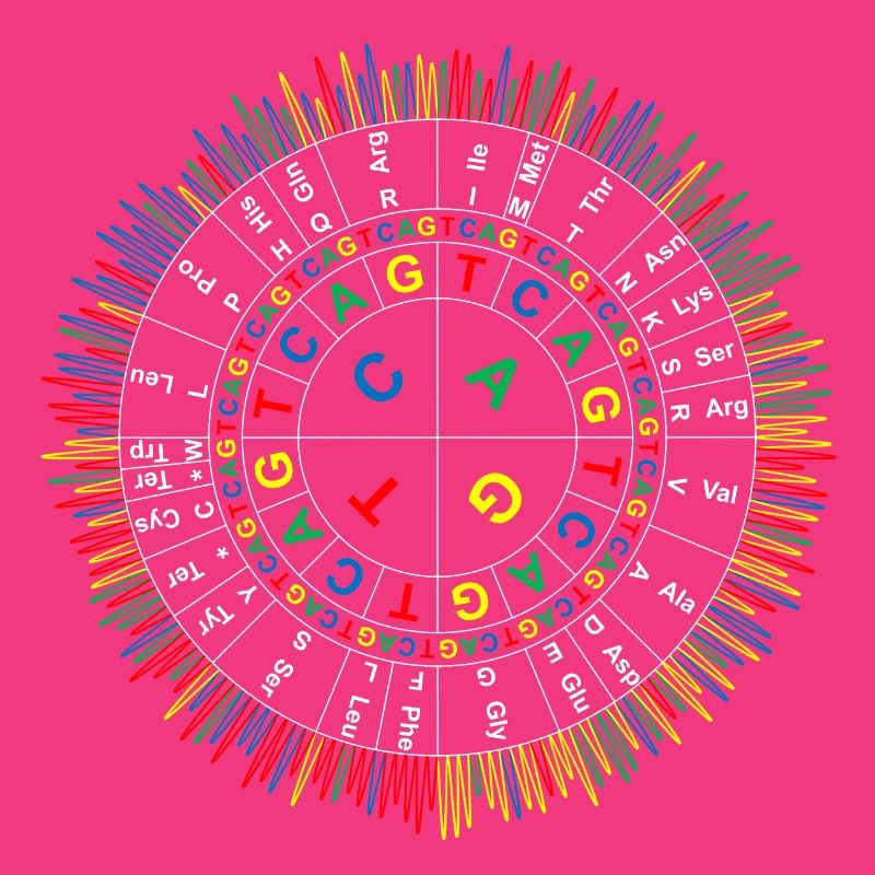Sanger Codon Circle (dark background)