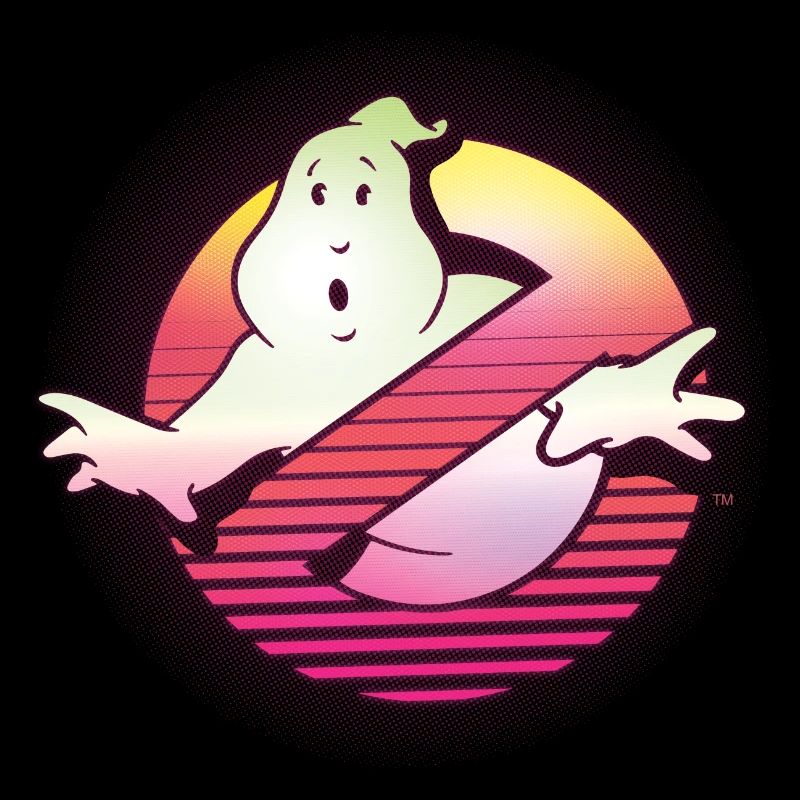 Ghostbusters Retro Neon Logo