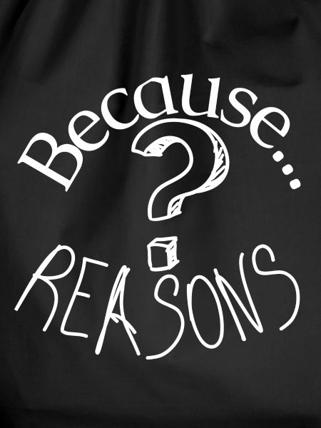 Because reasons question mark