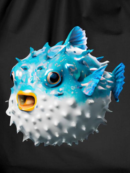 Inflated puffer fish
