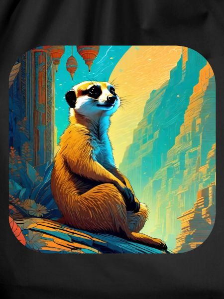 Cute lazy meerkat