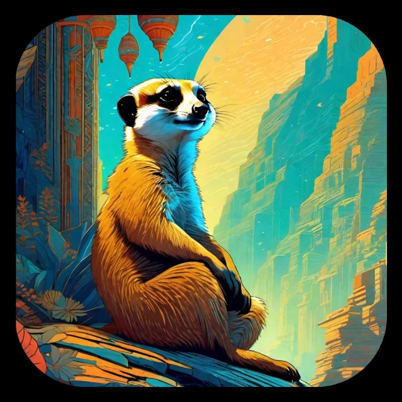 Suricate paresseux mignon