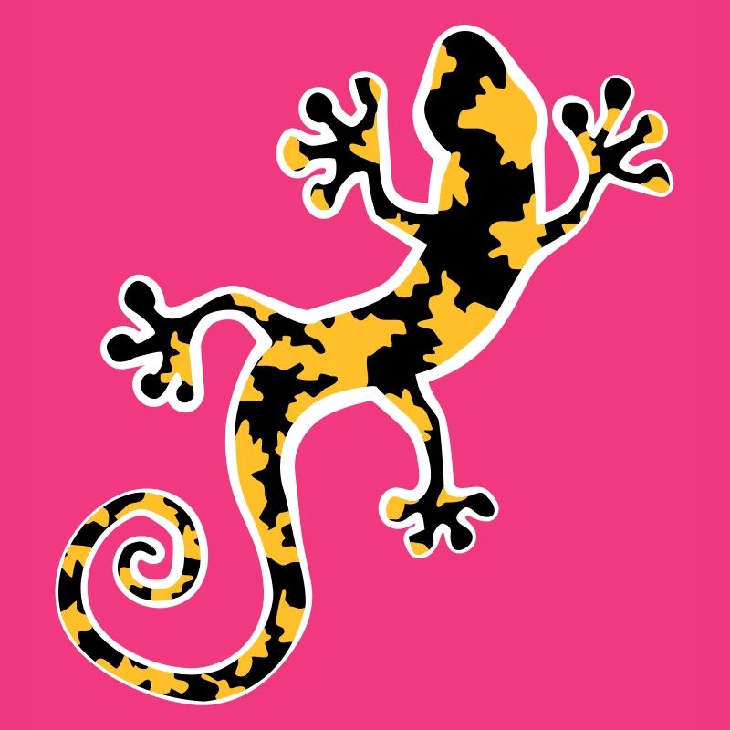 Gecko léopard tacheté jaune et noir