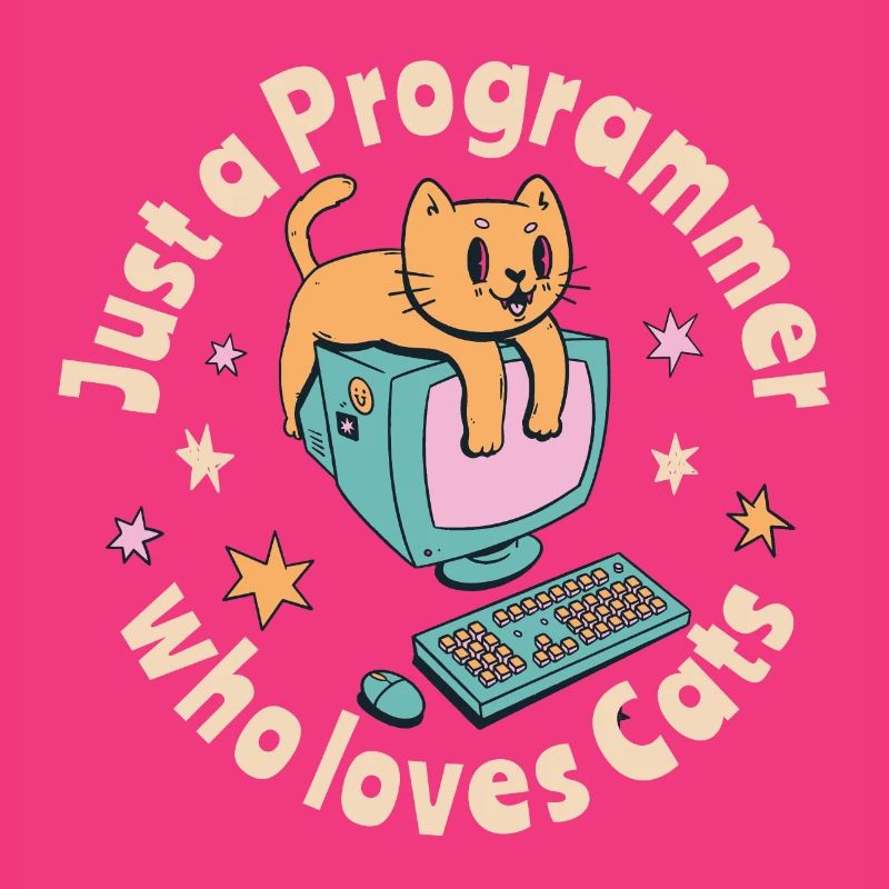 Nur ein Programmierer, der Katzen liebt