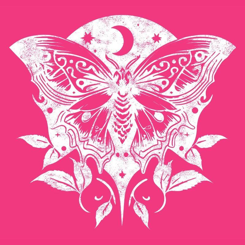 Moth, Moth, Moon, Vines, Gothic, Wicca