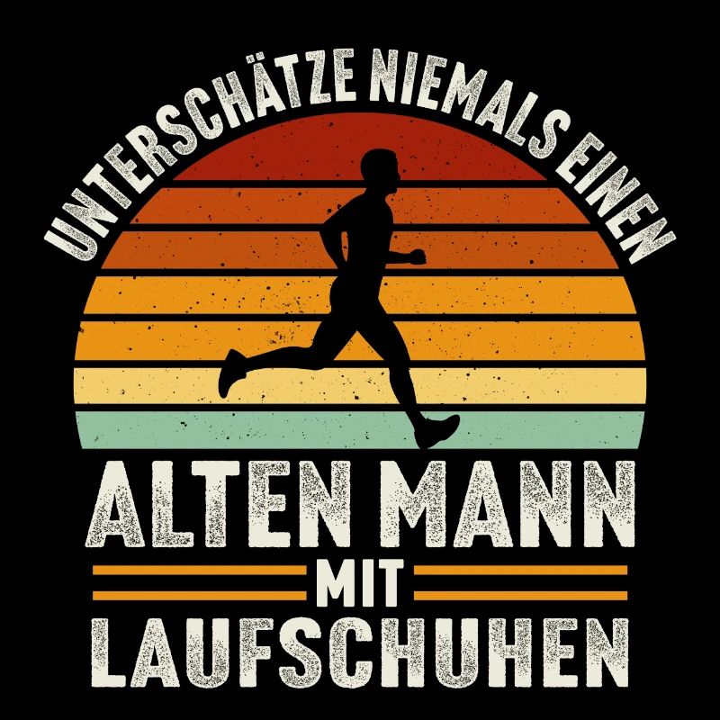 Alten mann mit laufschuhen