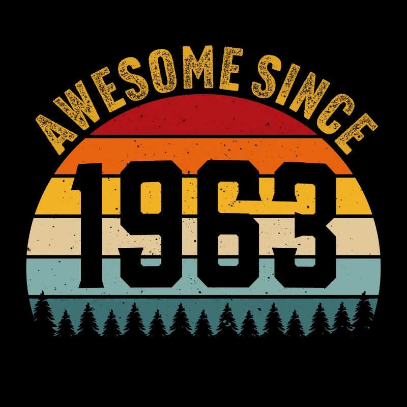 Awesome since 1963 retro t-shirt 1963