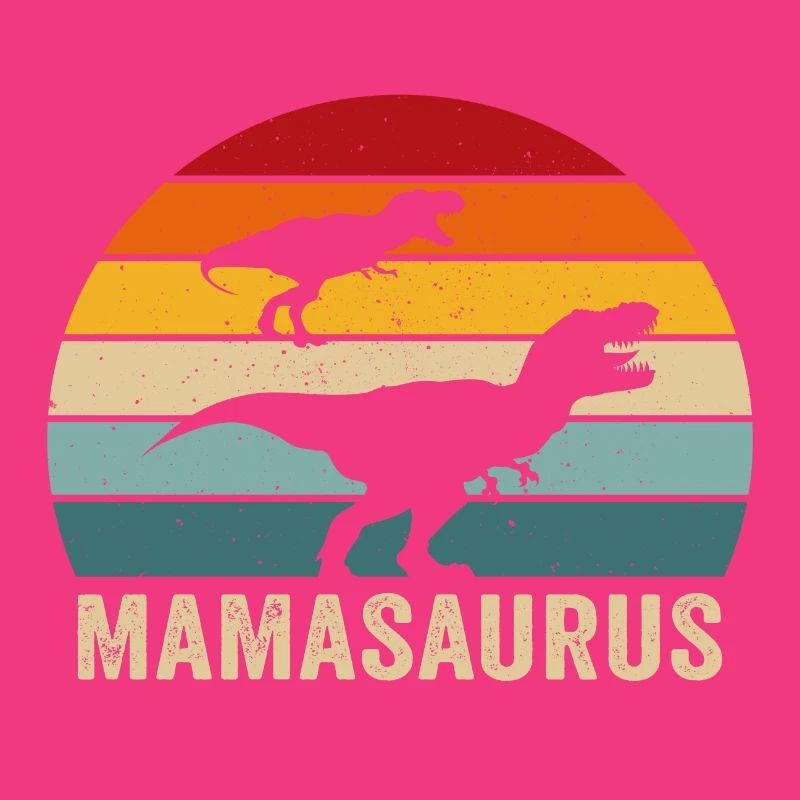 Retro mamasaurus mama dino saurier mutter