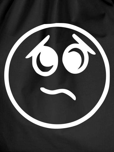 Emoji sketch nervous white
