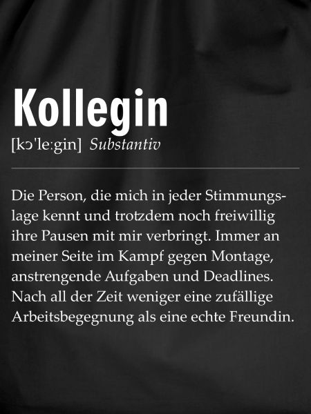 Spruchdesign Kollegin