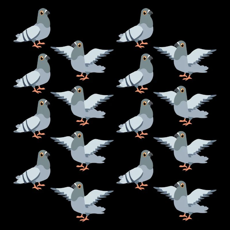 Wild pigeon pattern design for pigeon fanciers