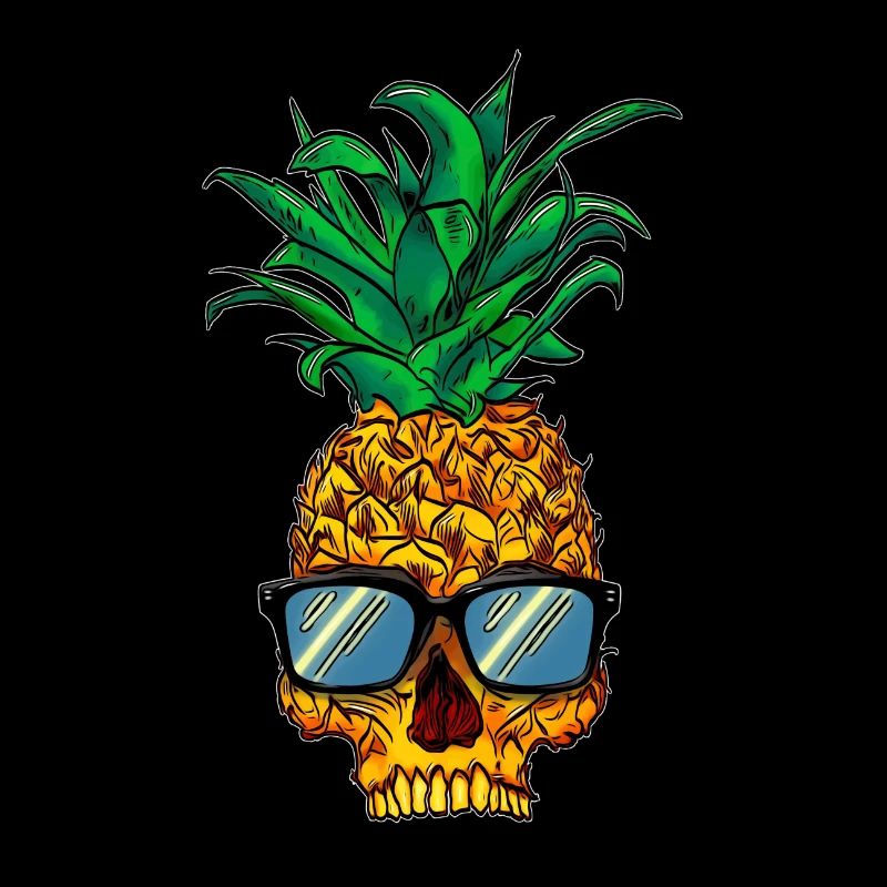 Totenkopf Ananas Geschenkidee Fun Pineappleschädel