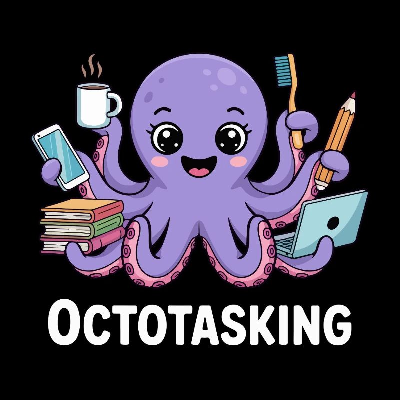 Octotasking Krake im Multitasking Modus