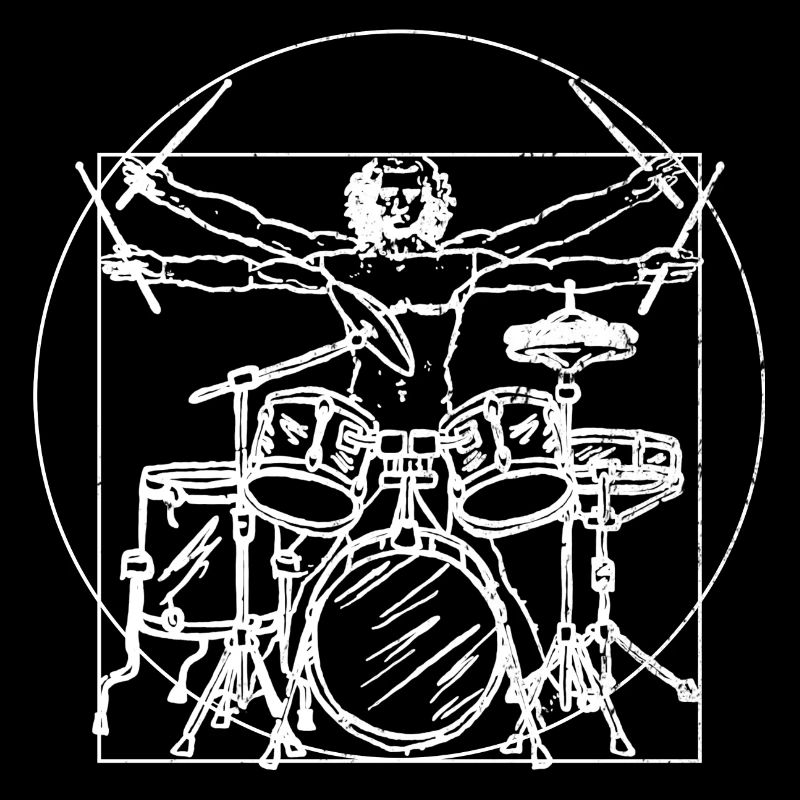 Cadeau de kit de batterie: dessin Da Vinci