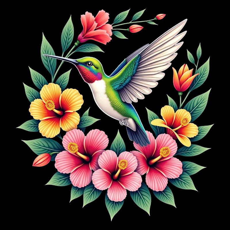 Adore Kolibris Bunte Kolibris Blumen
