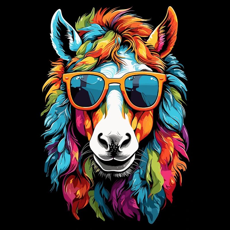 Horse Pony Rainbow Fluffy Cute Sunglasses
