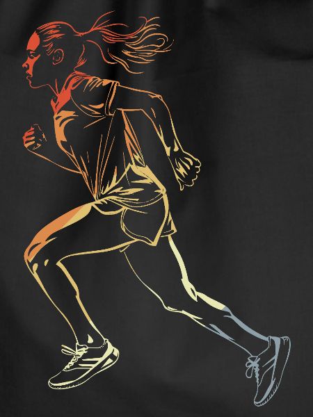 Runner Drawing Retro Style